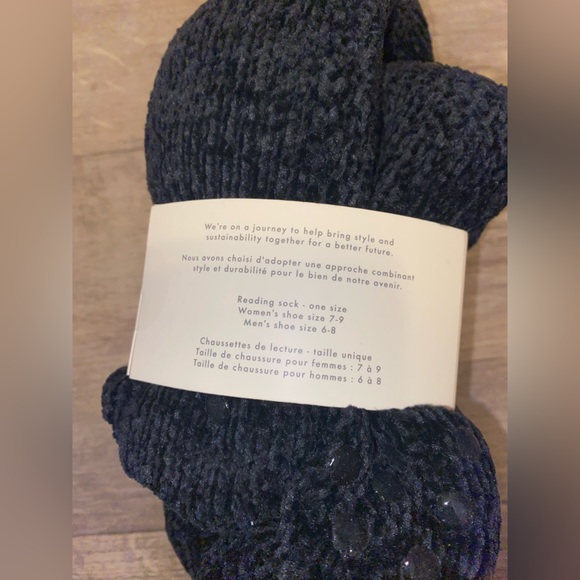 Indigo Charcoal Sherpa-Lined Socks - Picture 3 of 5